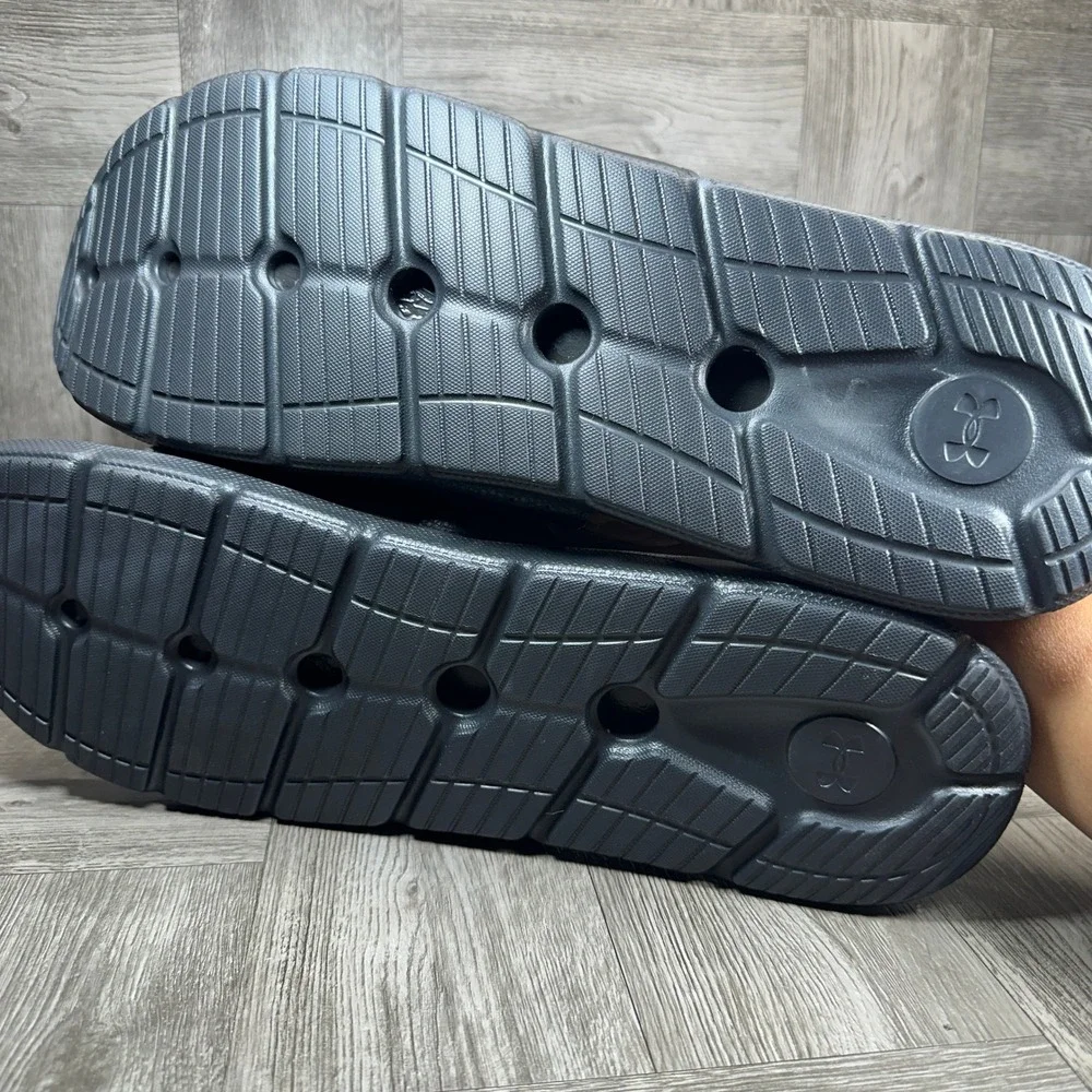 Under Armour Ignite VI Slides Mens 17 Black Memory Foam NEW 3026023-001